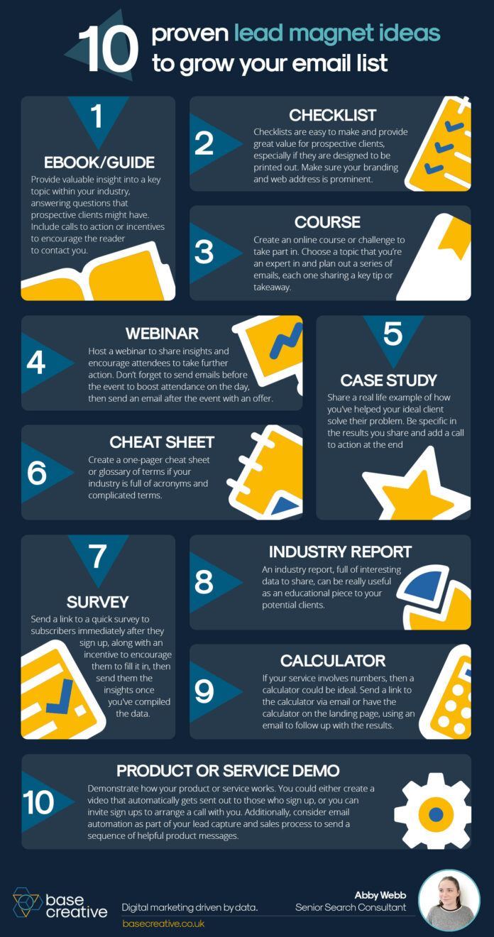 10 proven lead magnet ideas to grow your email list
