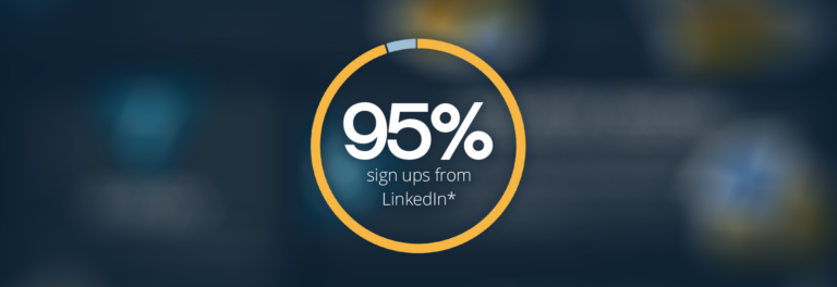 95% sign ups from LinkedIn
